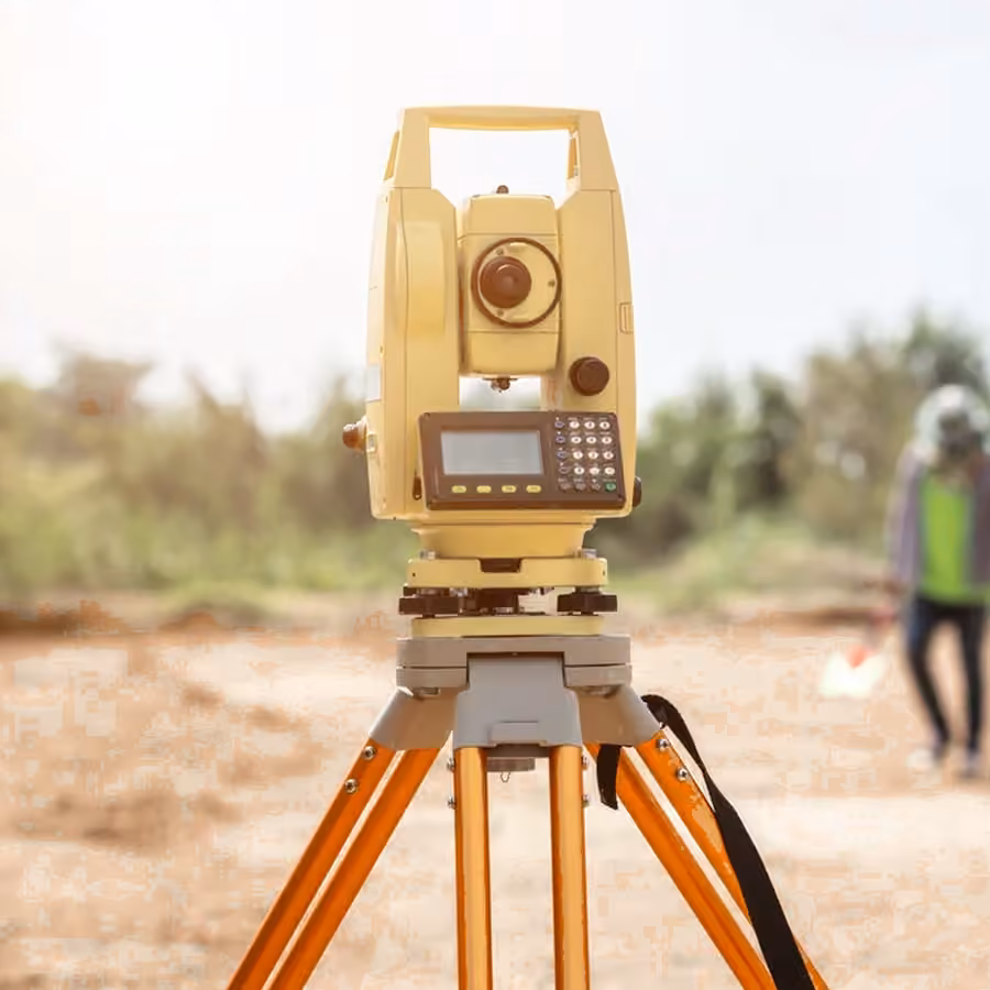 Survey instrument on a home site